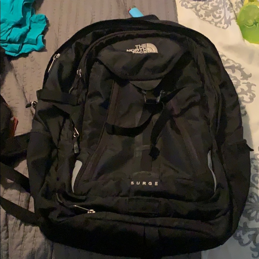 North face surge backpack black